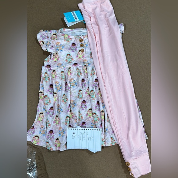 Posh Peanut Matroyashka peplum top and leggings NEW